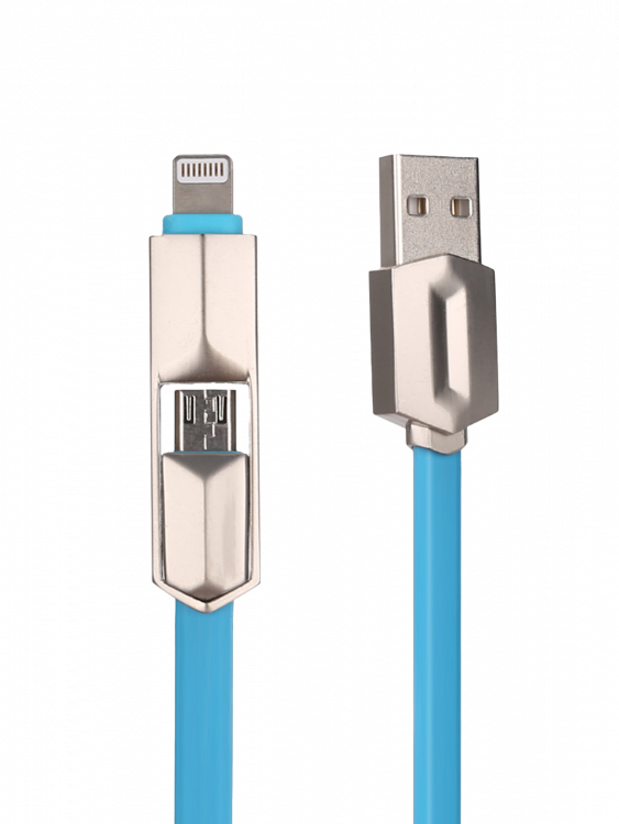 MUJU MJ-38 кабель USB 2A (microUSB/iOS Lighting) 1м